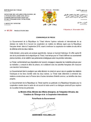 Le retrait des troupes françaises du Tchad est une revendication populaire.